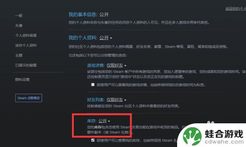 steam账号库存怎么公开