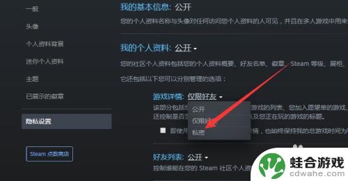 steam让好友看不到我有这款游戏