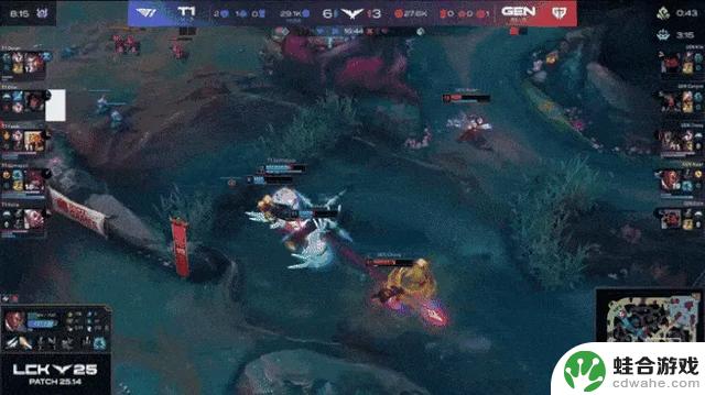 2025LCK第三轮T1以2-1战胜GEN